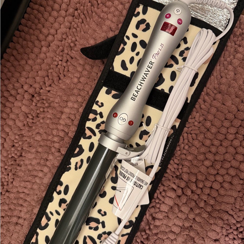 The Beachwaver Co. Rotating Curling Iron - Silver and Black